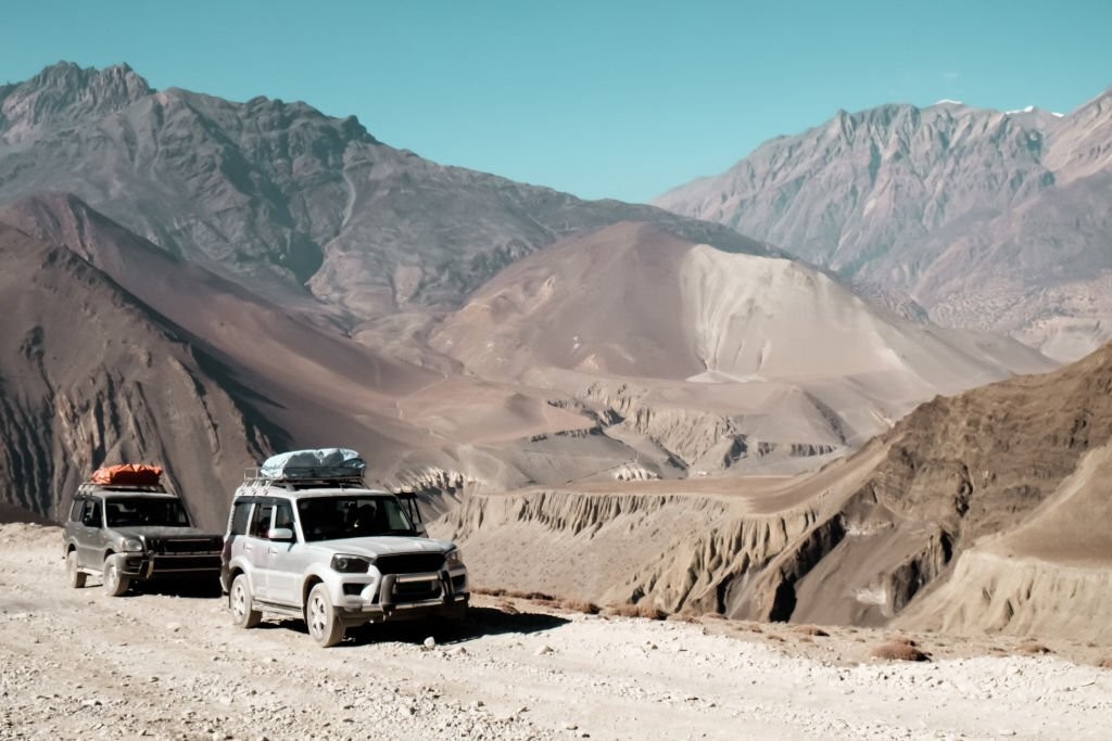 Upper Mustang landscape, jeep drive to upper mustang