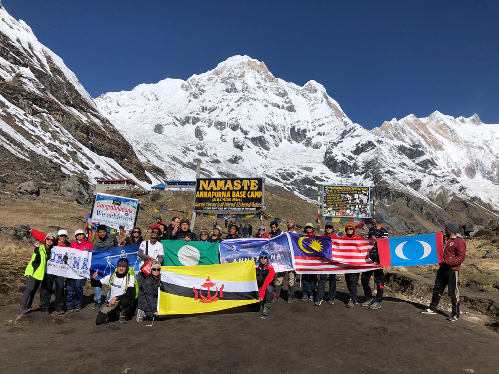 Treeking Picture At Annapurna Base Camp 