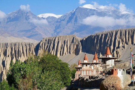 Upper mustang Landscape and Monasteries